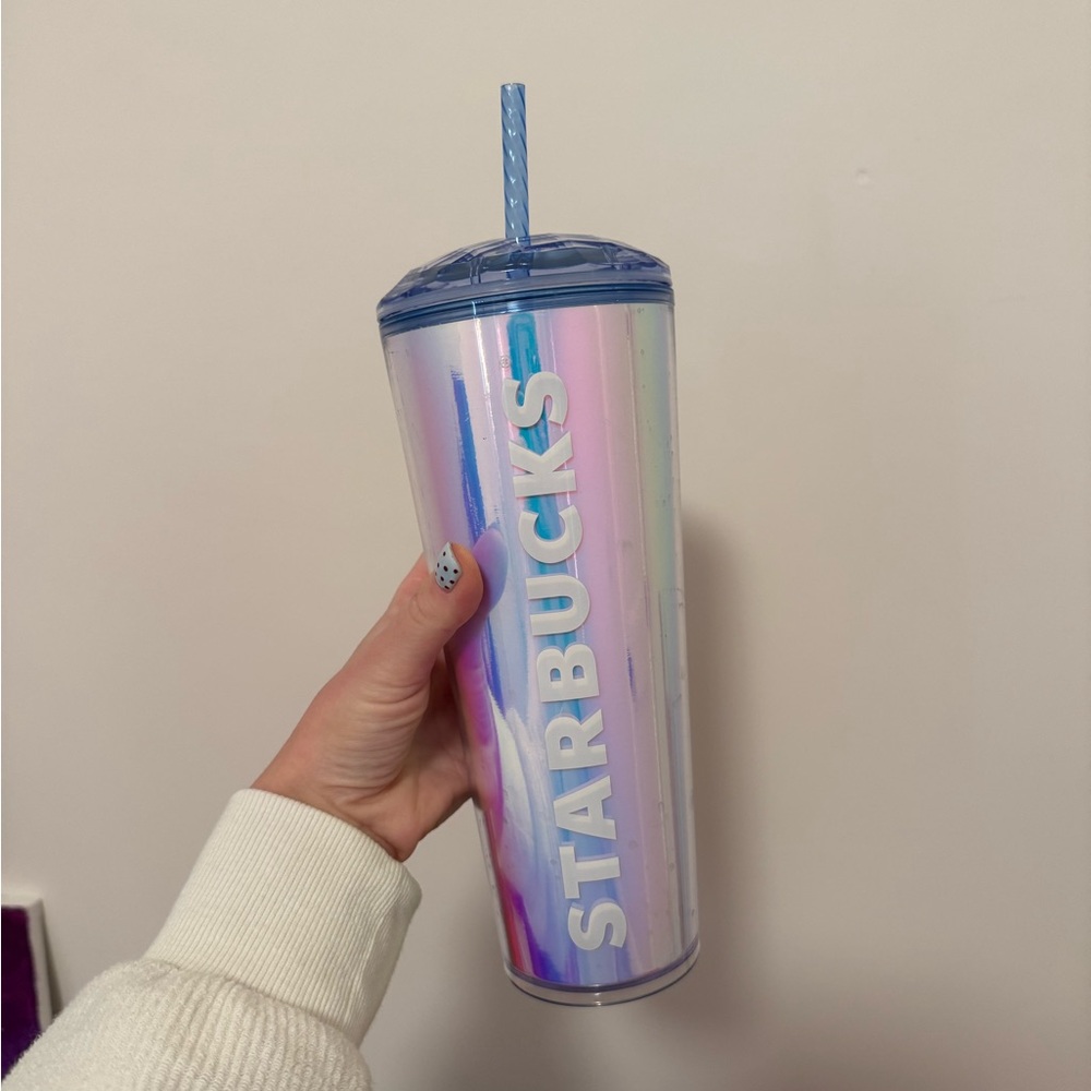 Starbucks Blue and Pink Iridescent Tumbler